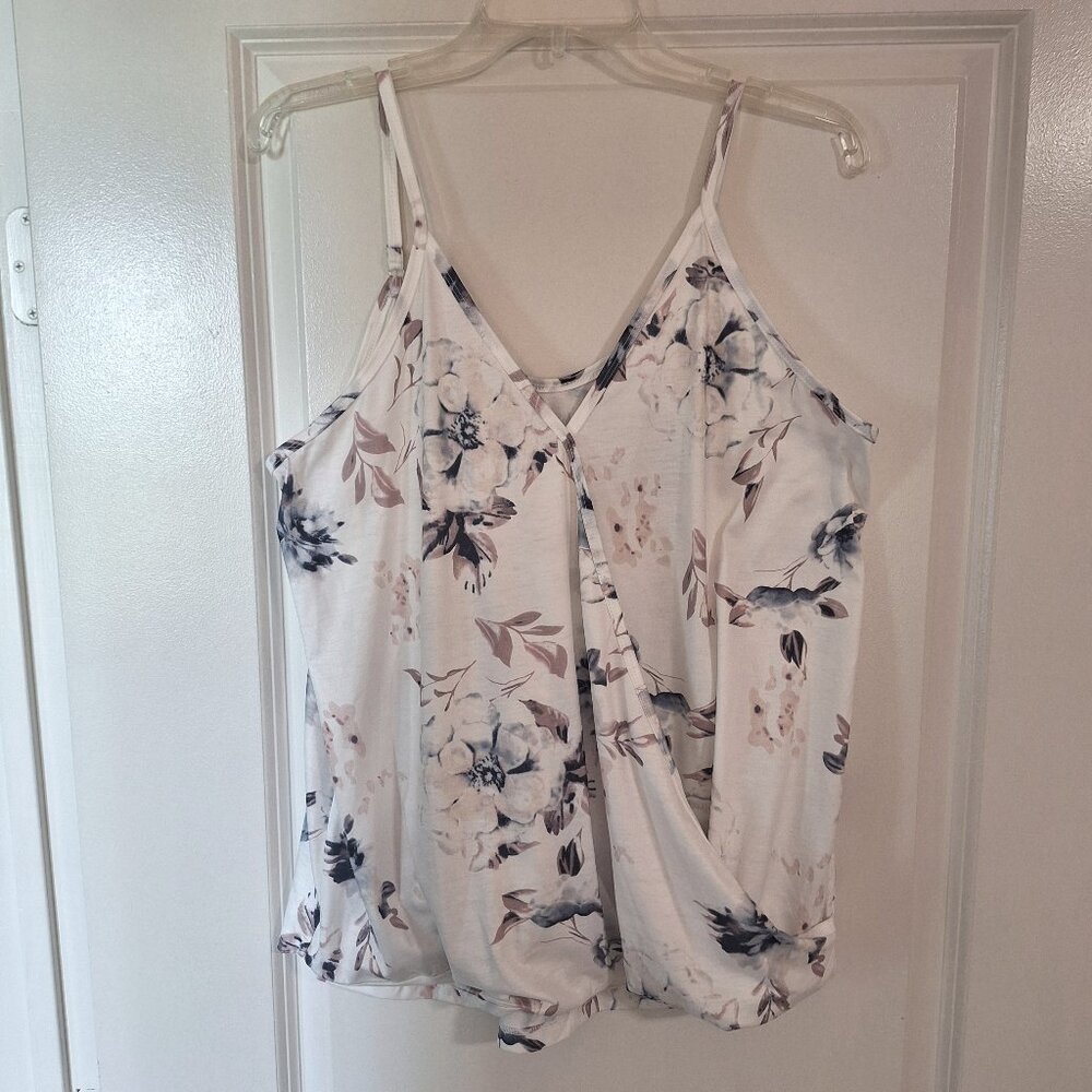 Amazon Strappy Surplice Front Floral Print Top